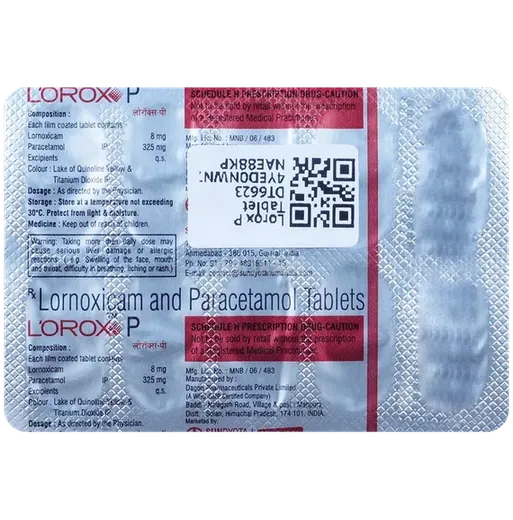 lorox p tablet 10's